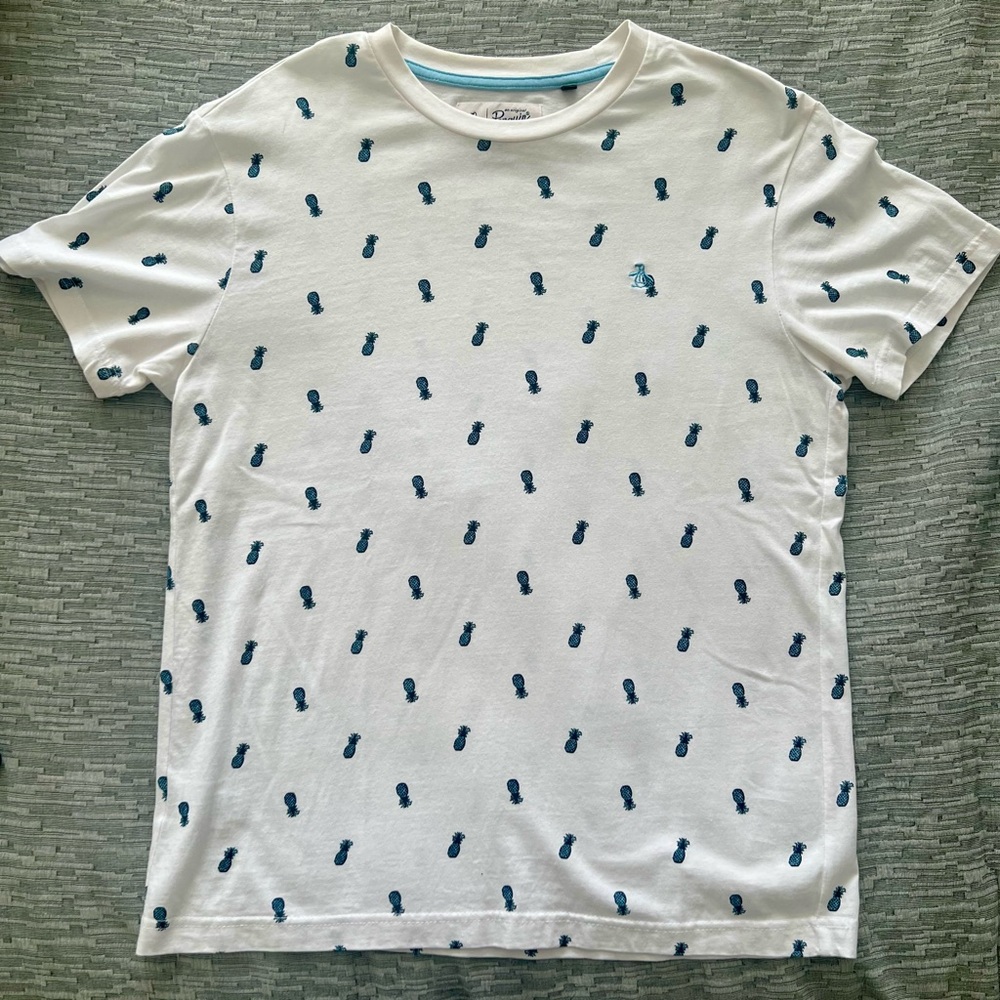 Penguin T-shirt Men’s White Pineapple Medium